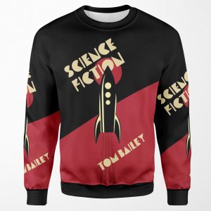 Tom Bailey Science Fiction Red And Black Large All-over-print Unisex Sweatshirt