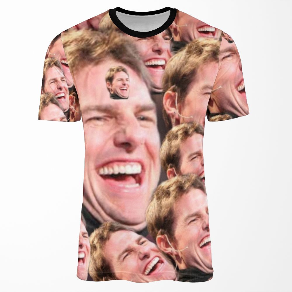 Tom Cruise Laughing Meme Photo Collage All-over-print T-shirt