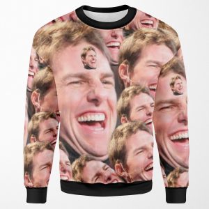 Tom Cruise Laughing Meme Photo Collage All-over-print Unisex Sweatshirt