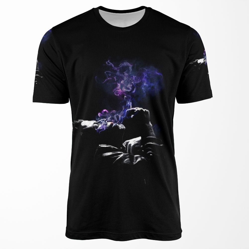 Tom Waits Smoking Nebula All-over-print T-shirt