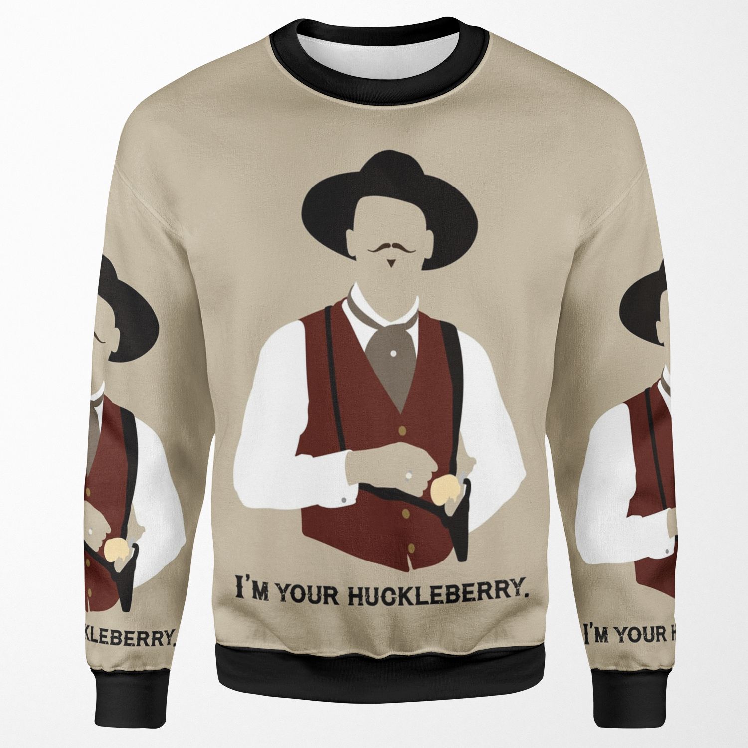 Tombstone I M Your Huckleberry All-over-print Unisex Sweatshirt