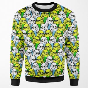 Too Many Birds Budgie Squad 1 All-over-print Unisex Sweatshirt