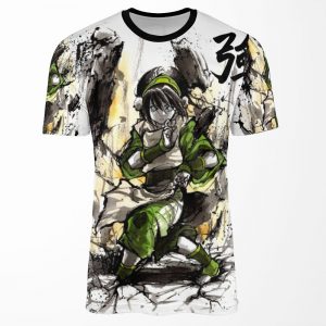 Toph From Avatar With Sumi And Watercolor All-over-print T-shirt