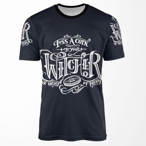 Toss A Coin To Your Witcher White All-over-print T-shirt