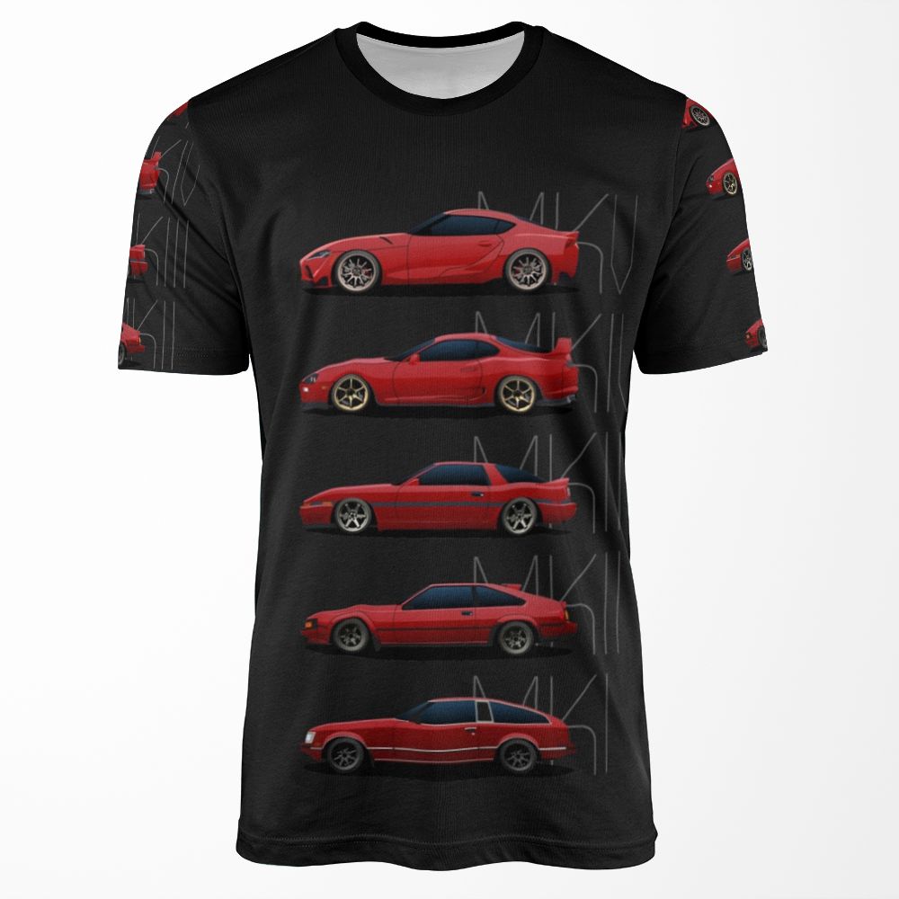 Toyota Supra Generations All-over-print T-shirt
