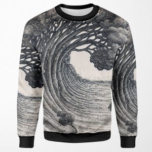 Tree Wave All-over-print Unisex Sweatshirt