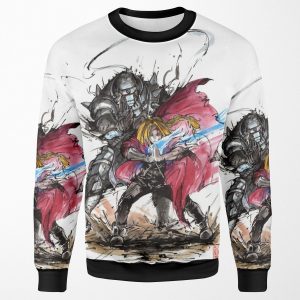 Tribute To Elric Brothers From Fullmetal Alchemist All-over-print Unisex Sweatshirt