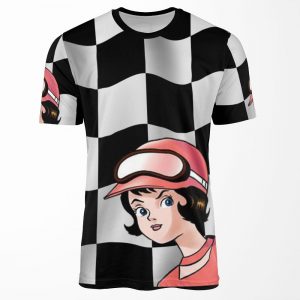 Trixie Speed Racer Checkered Flag All-over-print T-shirt