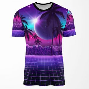Twilight Retrowave All-over-print T-shirt