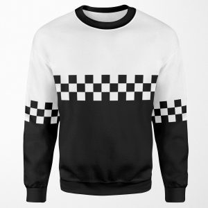 Two Tone Mod Ska 60S Retro Black And White All-over-print Unisex Sweatshirt