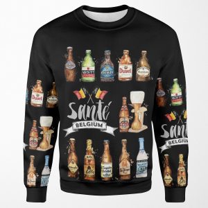 Types Of Belgian Beers Watercolor All-over-print Unisex Sweatshirt