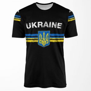 Ukrainian Flag Shirt Ukrainian Emblem And Ukraine Flag Shirt All-over-print T-shirt