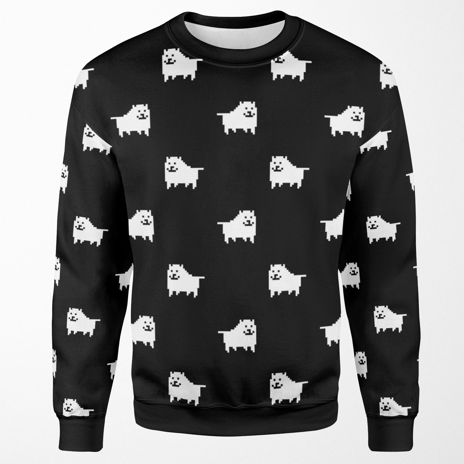 Undertale Annoying Dog Black All-over-print Unisex Sweatshirt