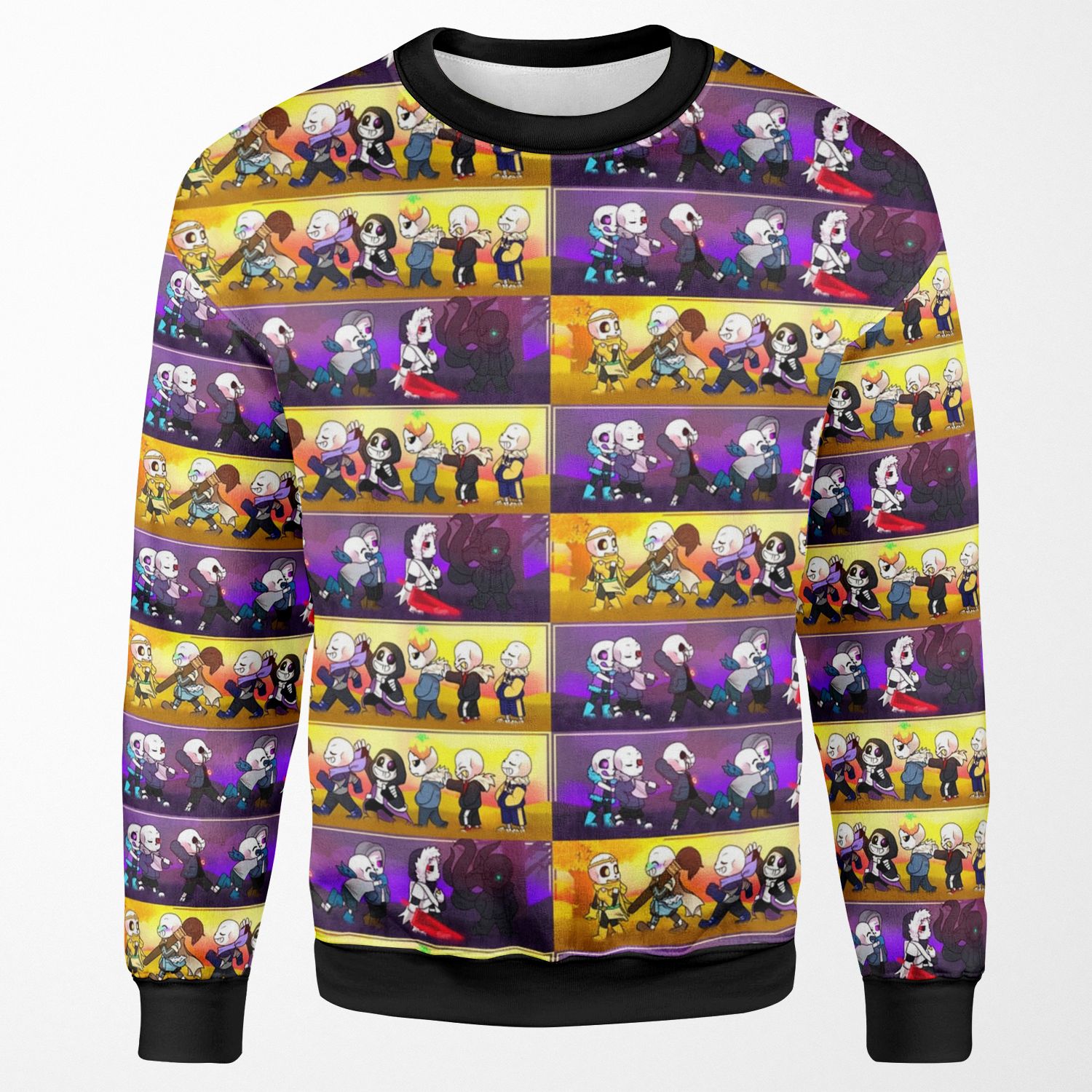 Undertale Au Sanses Good And Evil All-over-print Unisex Sweatshirt