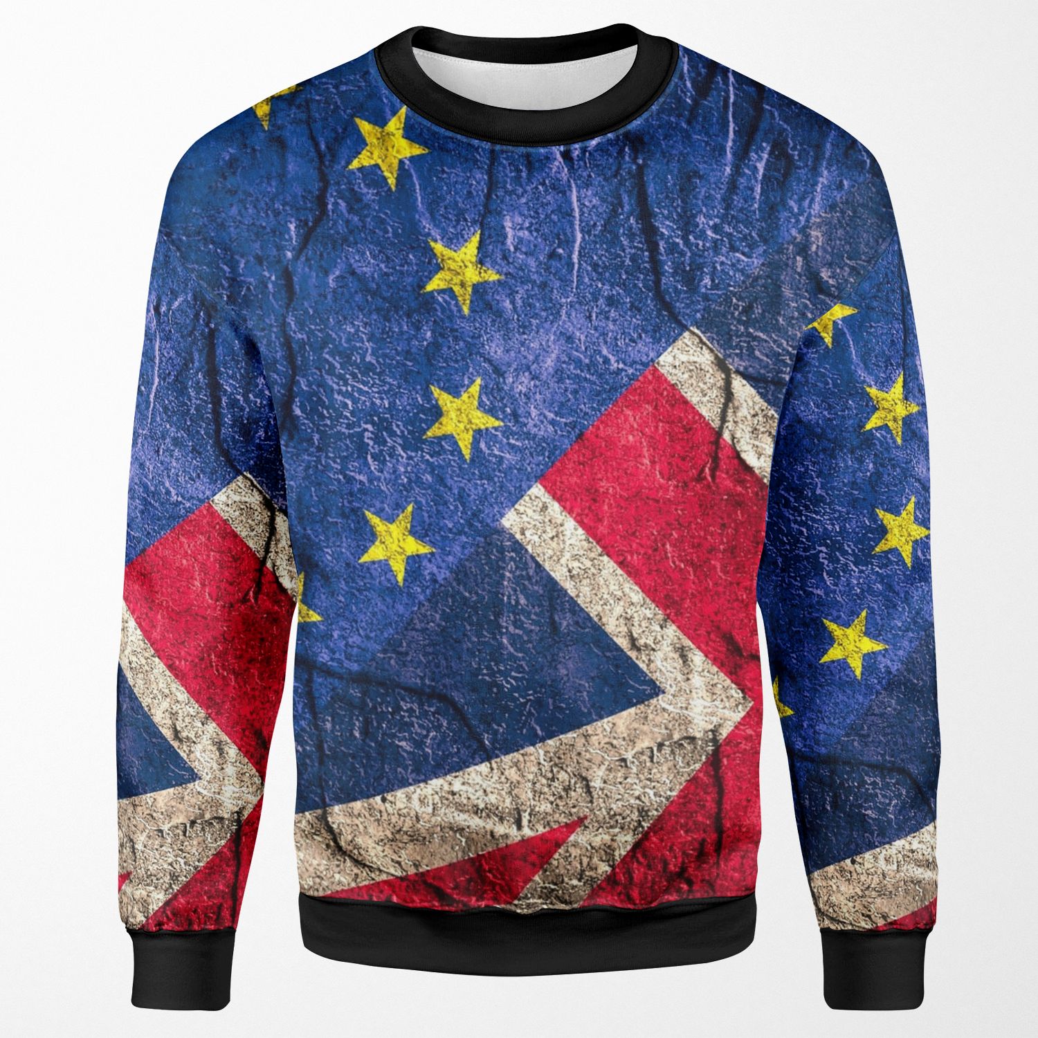 United Kingdom Eu Europe Flag Mix All-over-print Unisex Sweatshirt