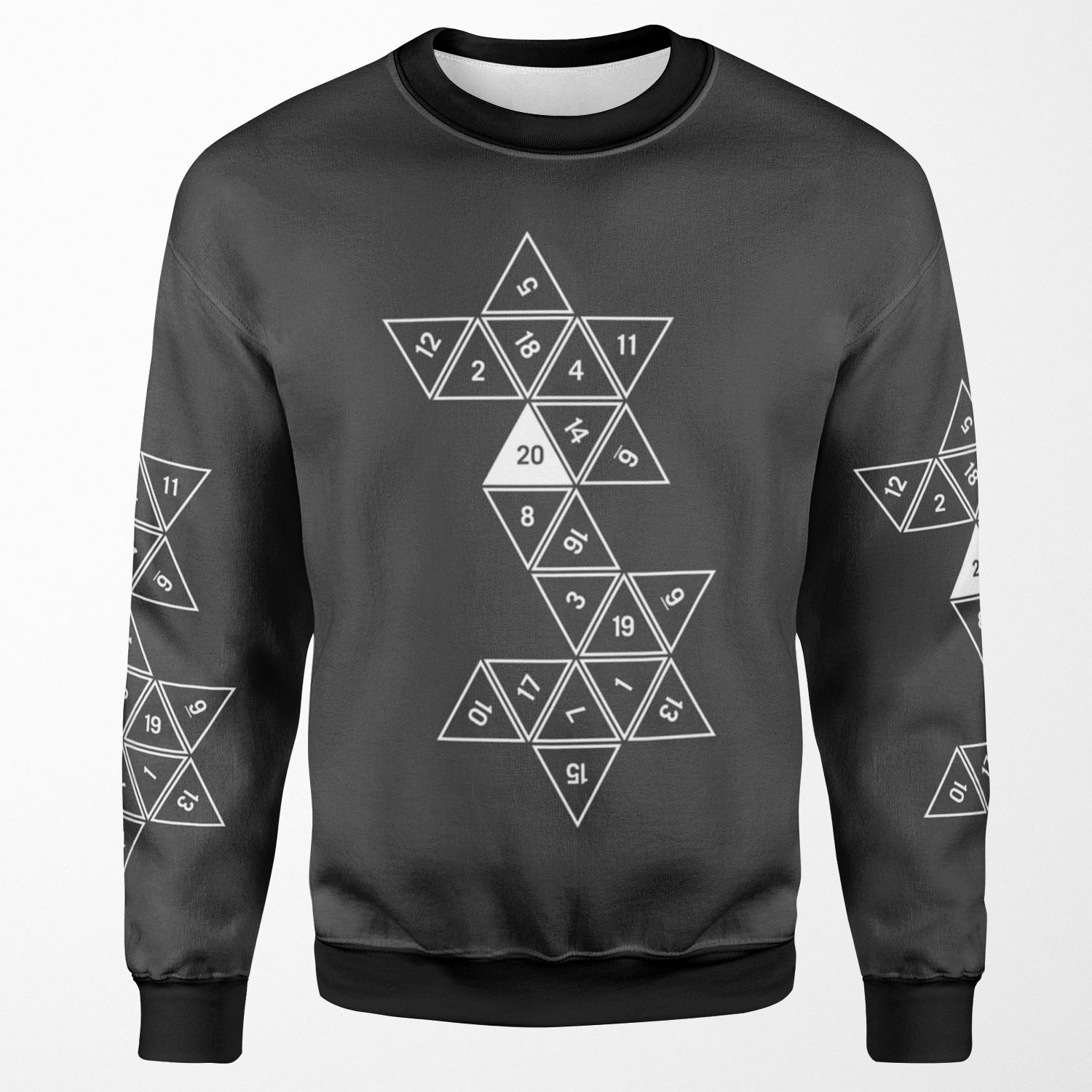 Unrolled D20 All-over-print Unisex Sweatshirt