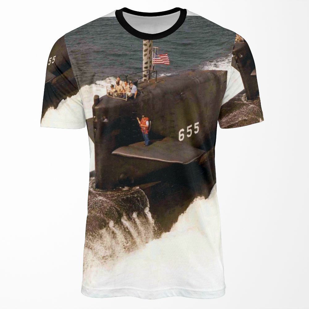 Uss Henry L Stimson Ssbn 655 Ship S Store All-over-print T-shirt