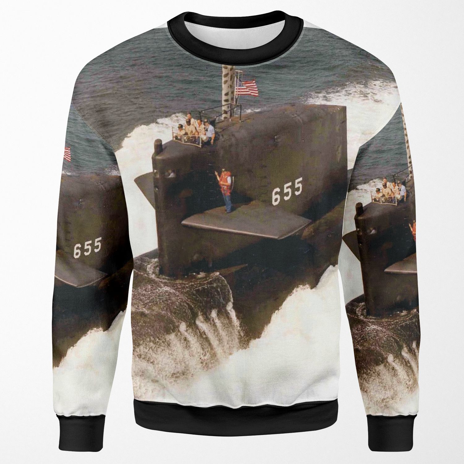 Uss Henry L Stimson Ssbn 655 Ship S Store All-over-print Unisex Sweatshirt