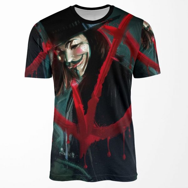 V For Vendetta All-over-print T-shirt