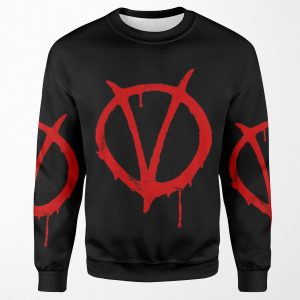 V For Vendetta Vintage Symbol All-over-print Unisex Sweatshirt