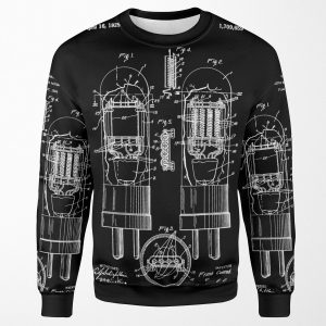 Vacuum Tube Patent 1924 All-over-print Unisex Sweatshirt