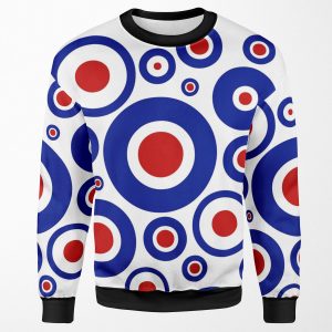 Varied Mod Target Pattern All-over-print Unisex Sweatshirt