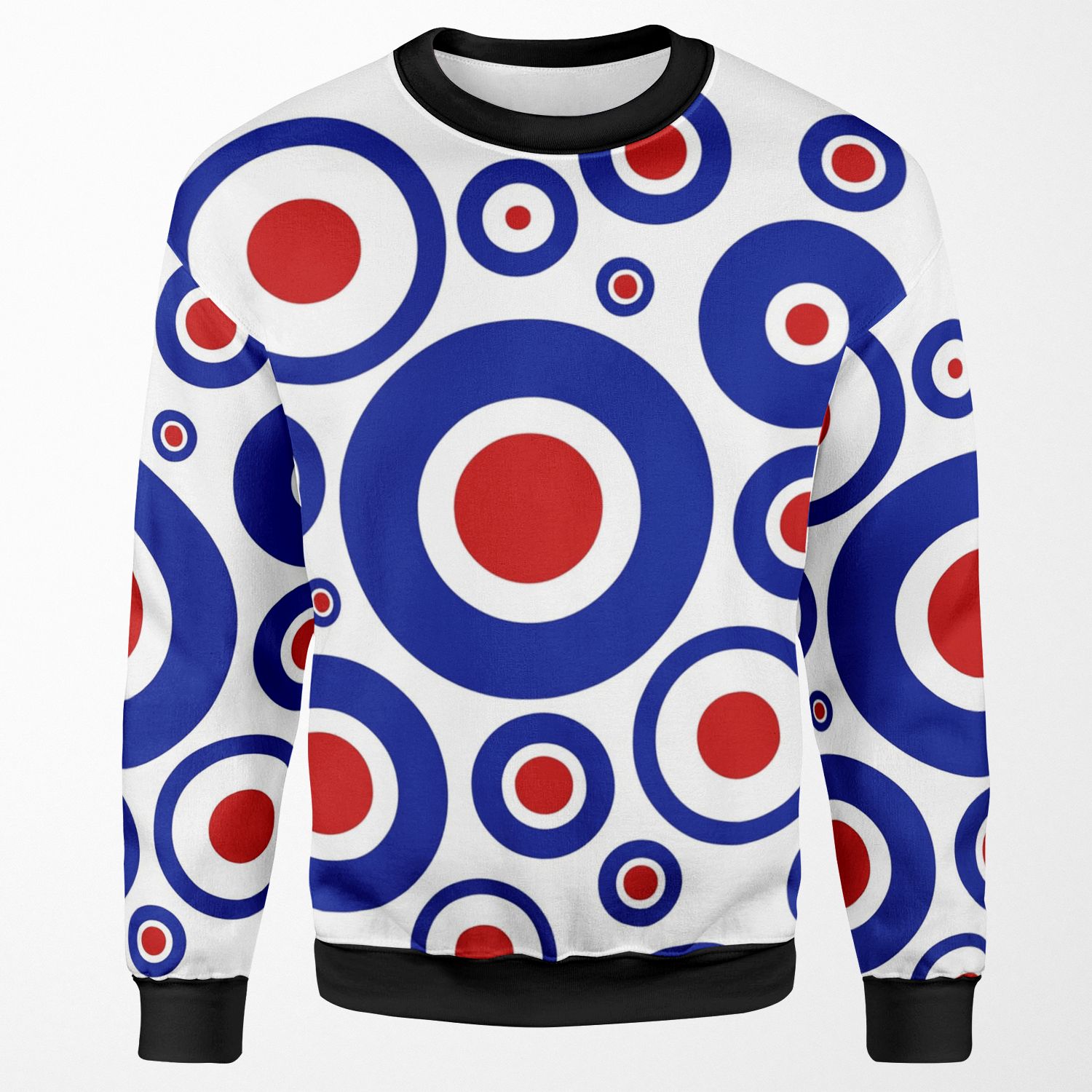 Varied Mod Target Pattern All-over-print Unisex Sweatshirt