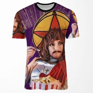 Villanelle Jesus Outfit Cartoon Killing Eve Jodie Comer Lesbian Jesus Drag Queen All-over-print T-shirt