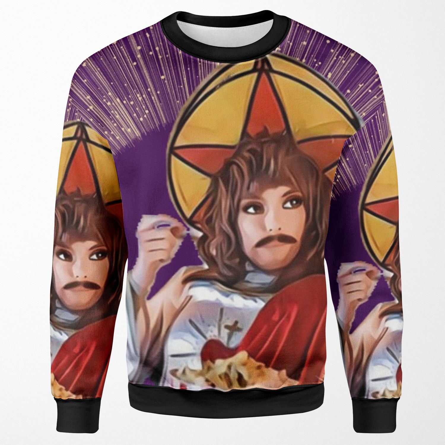 Villanelle Jesus Outfit Cartoon Killing Eve Jodie Comer Lesbian Jesus Drag Queen All-over-print Unisex Sweatshirt