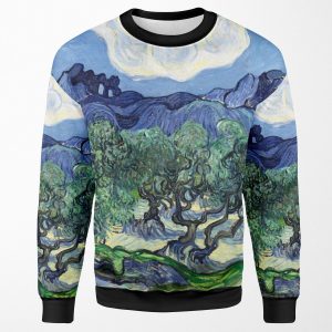 Vincent Van Gogh Olive Trees With The Alpilles In The Background All-over-print Unisex Sweatshirt