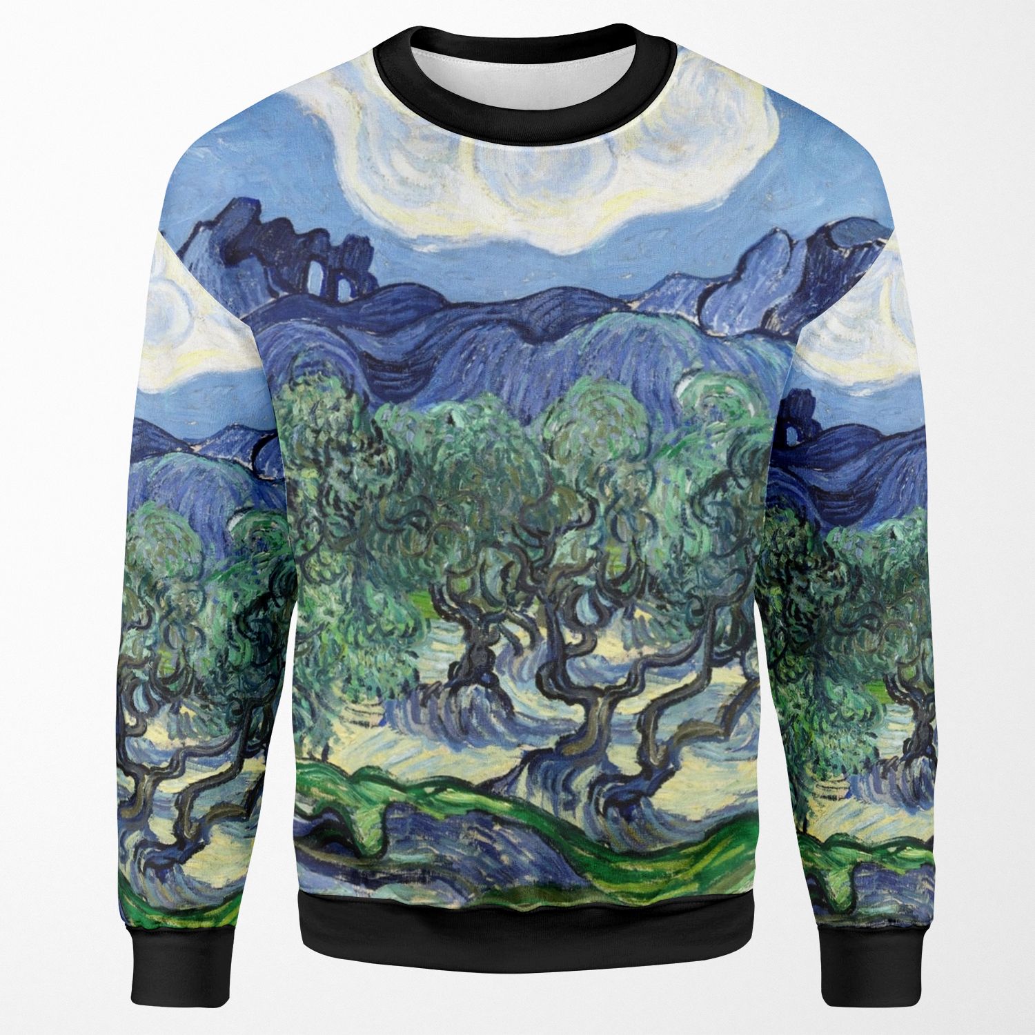 Vincent Van Gogh Olive Trees With The Alpilles In The Background All-over-print Unisex Sweatshirt
