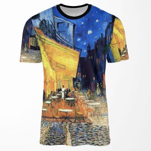 Vincent Van Gogh The Cafe Terrace On The Place De Forum In Arles At Nigh All-over-print T-shirt