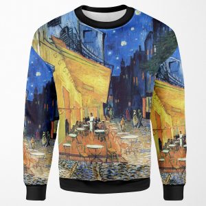 Vincent Van Gogh The Cafe Terrace On The Place De Forum In Arles At Nigh All-over-print Unisex Sweatshirt