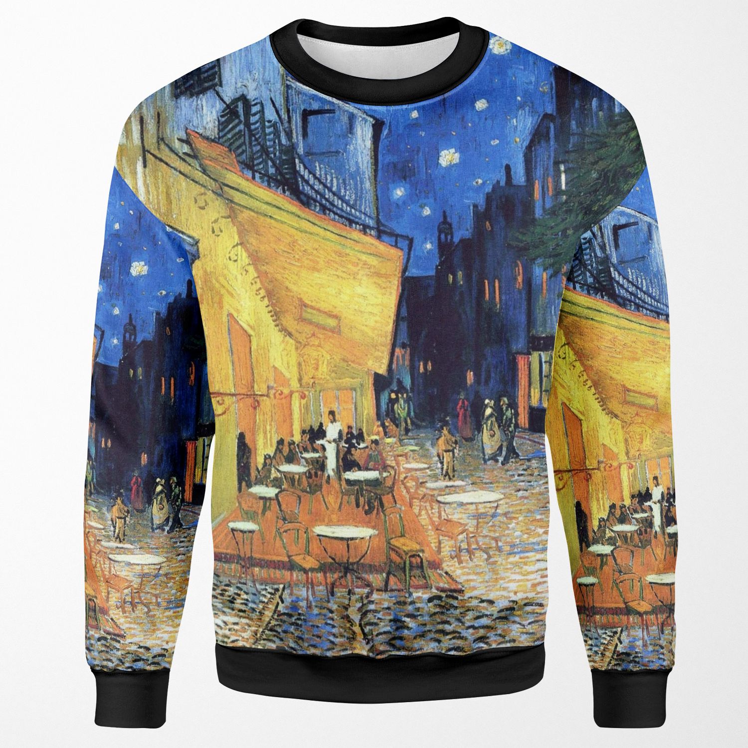 Vincent Van Gogh The Cafe Terrace On The Place De Forum In Arles At Nigh All-over-print Unisex Sweatshirt