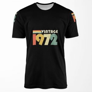Vintage 1972 50Th Birthday Gift Distressed Design All-over-print T-shirt