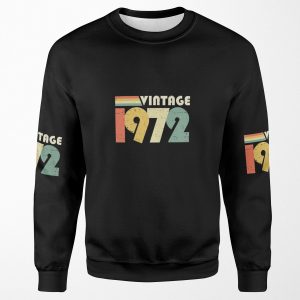 Vintage 1972 50Th Birthday Gift Distressed Design All-over-print Unisex Sweatshirt
