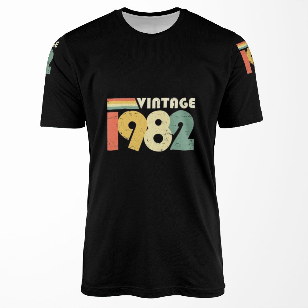 Vintage 1982 40Th Birthday Gift Distressed Design All-over-print T-shirt
