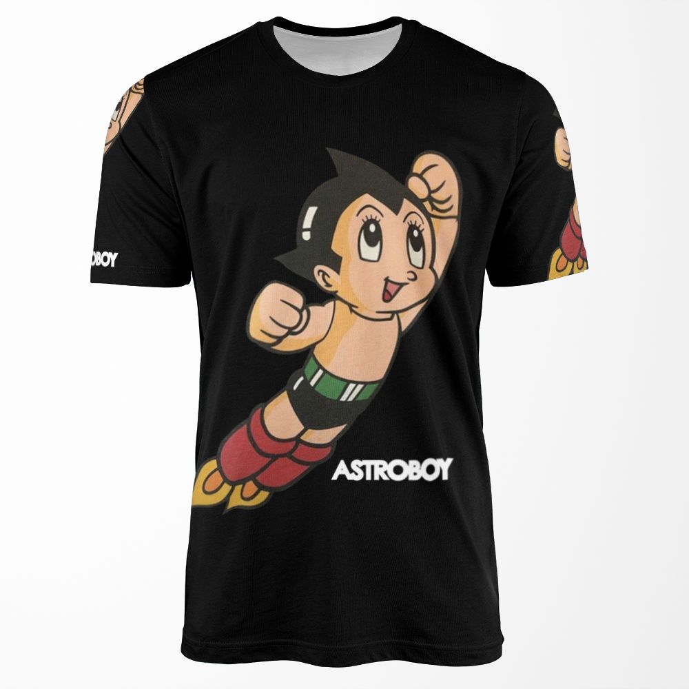 Vintage Astroboy Anime Robot Show Astro Boy Space Art Childhood Cartoon Manga All-over-print T-shirt