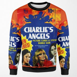 Vintage Charlie S Angels Topps Trading Cards Box All-over-print Unisex Sweatshirt