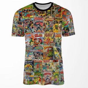 Vintage Comic Book Pattern All-over-print T-shirt
