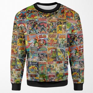 Vintage Comic Book Pattern All-over-print Unisex Sweatshirt