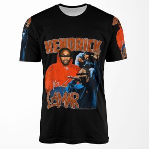 Vintage Kendricks Art Lamars Rapper Legend 80S 90S All-over-print T-shirt