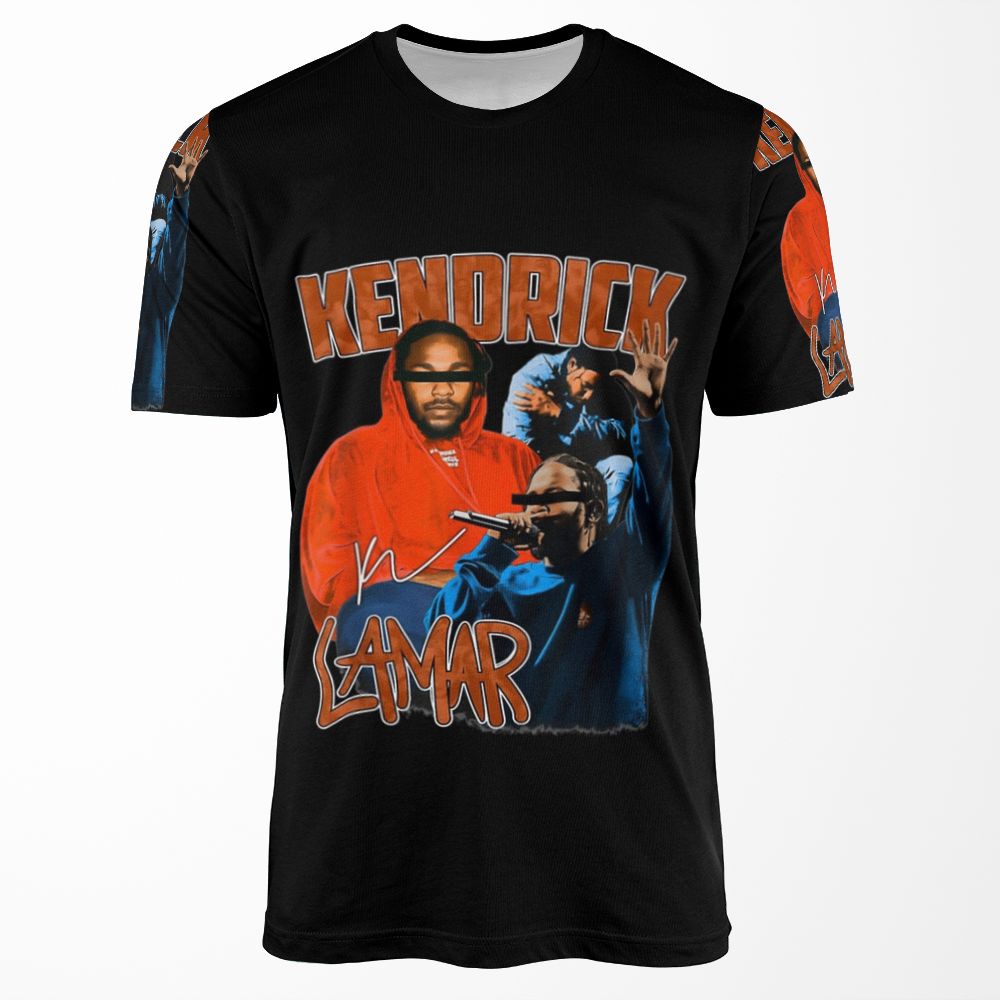 Vintage Kendricks Art Lamars Rapper Legend 80S 90S All-over-print T-shirt