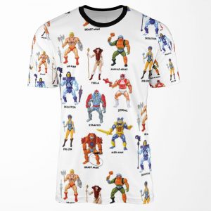 Vintage Masters Of The Universe Heroes And Villains Vintage Toy Card Art All-over-print T-shirt