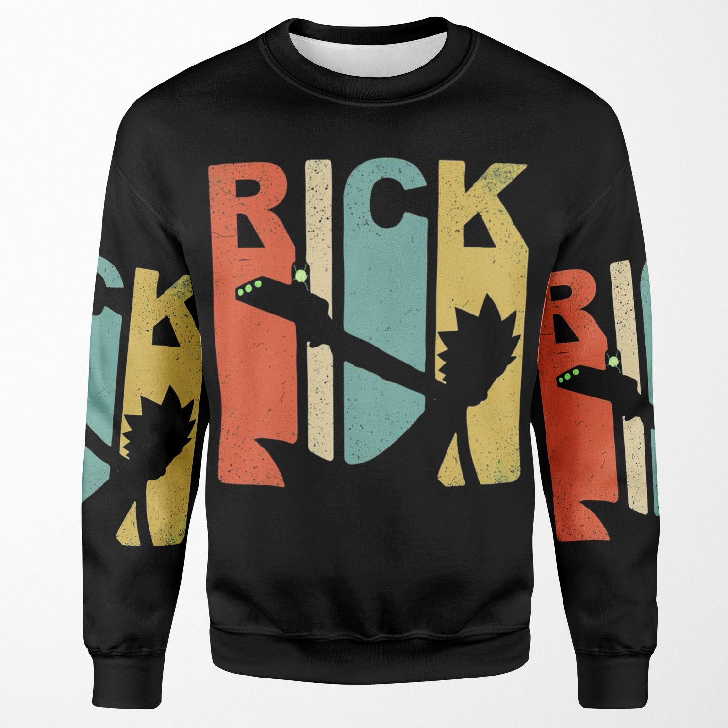Vintage Rick Sanchez 90S And 80S Style All-over-print Unisex Sweatshirt