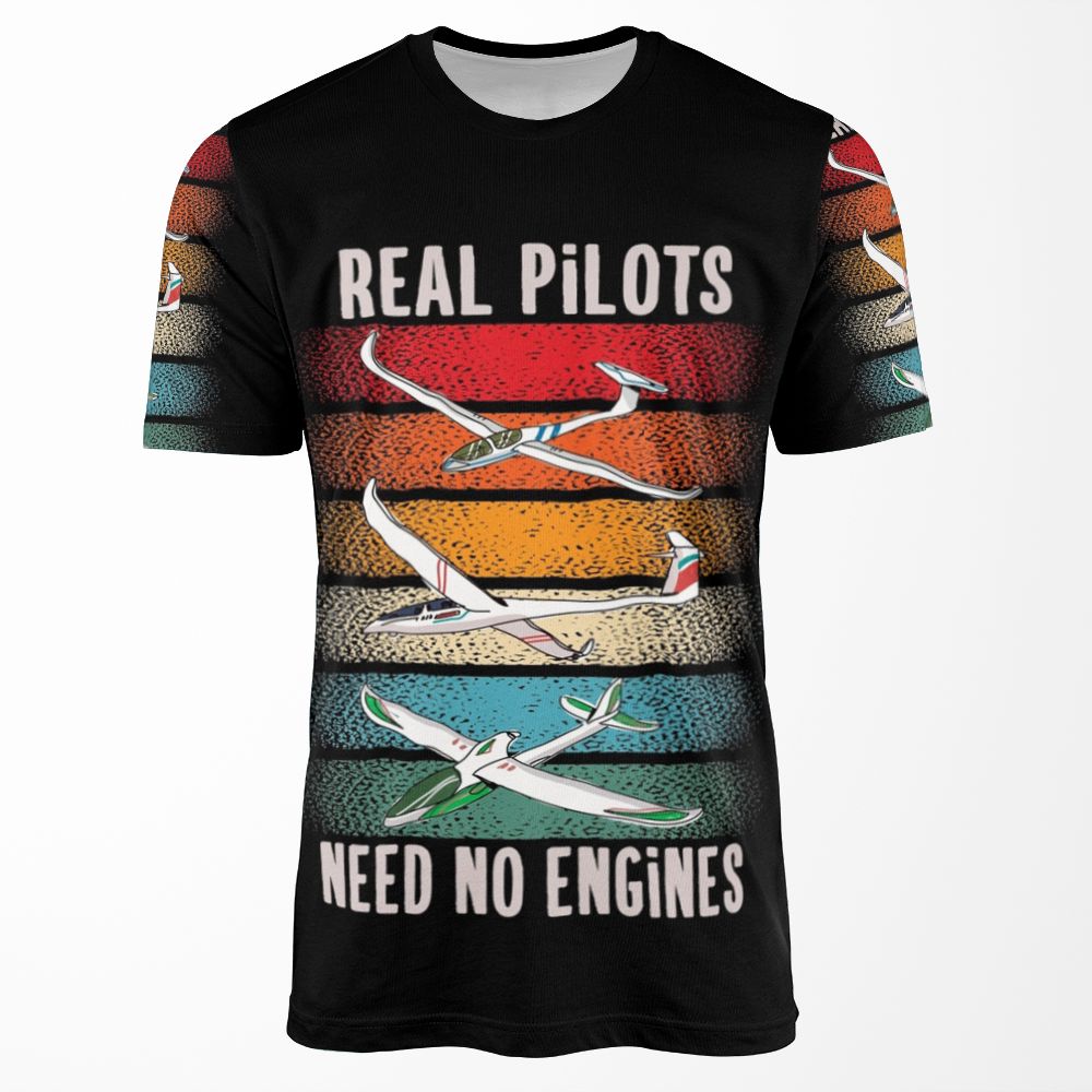 Vintage Sailplane Pilot Gliding Gift For Gliders All-over-print T-shirt