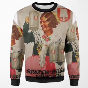 Vintage Spaten Brau Beer Munich All-over-print Unisex Sweatshirt