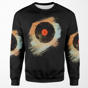 Vinyl Record Retro T Shirt Vinyl Records Modern Grunge Design All-over-print Unisex Sweatshirt