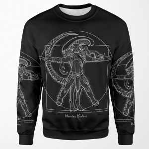 Vitruvian Hunters Negative All-over-print Unisex Sweatshirt