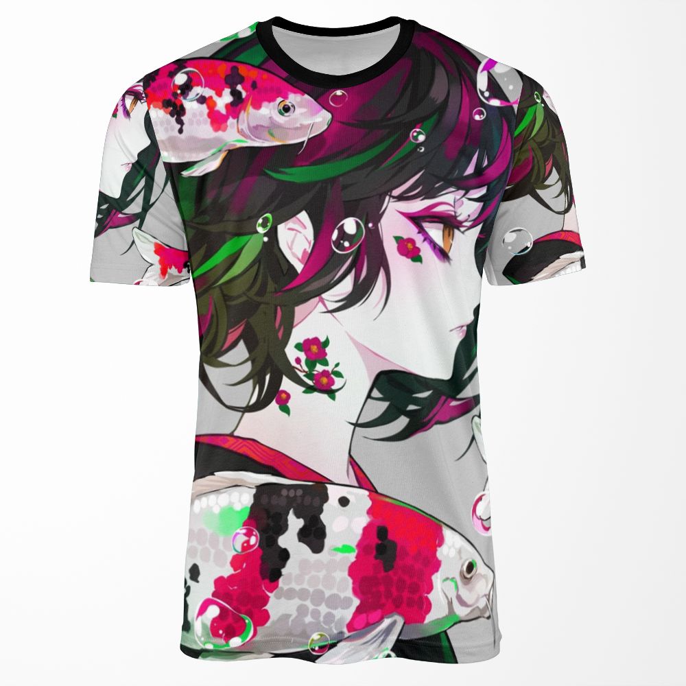 Vivid Koi All-over-print T-shirt